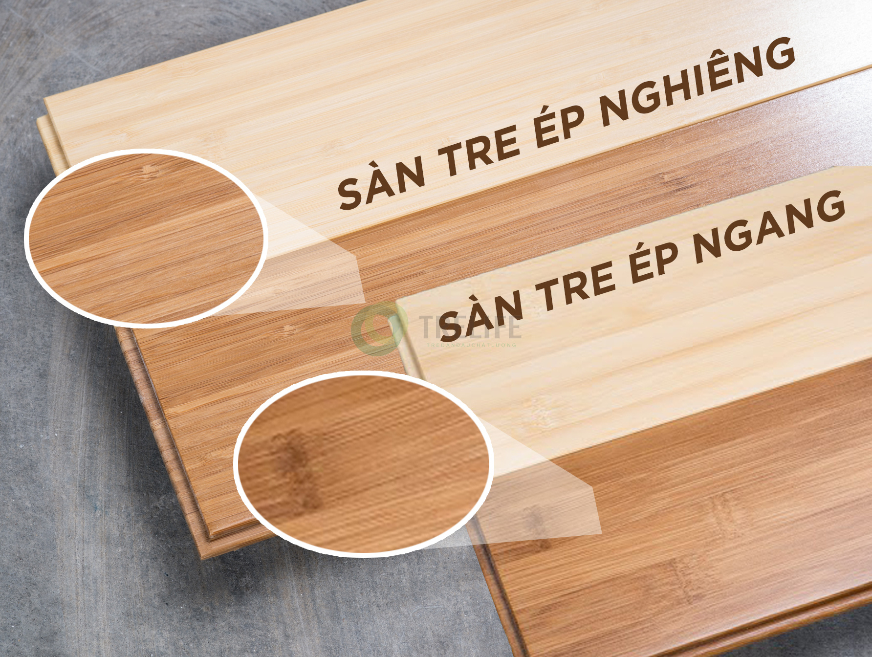 Lót sàn tre ép.